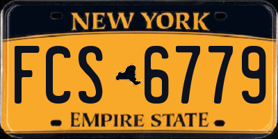 NY license plate FCS6779