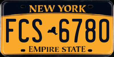 NY license plate FCS6780