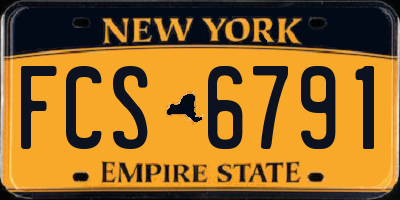 NY license plate FCS6791