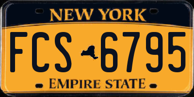NY license plate FCS6795