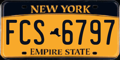 NY license plate FCS6797