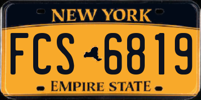 NY license plate FCS6819