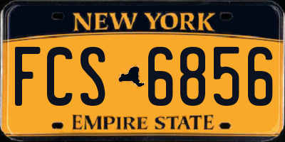 NY license plate FCS6856