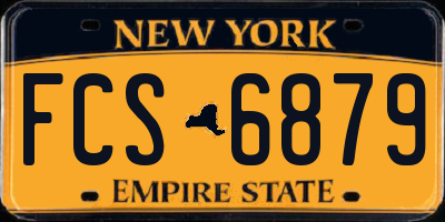 NY license plate FCS6879