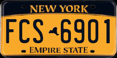 NY license plate FCS6901