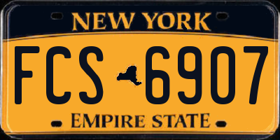 NY license plate FCS6907