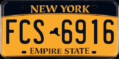 NY license plate FCS6916