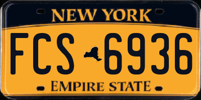 NY license plate FCS6936