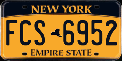 NY license plate FCS6952