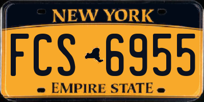 NY license plate FCS6955
