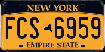 NY license plate FCS6959