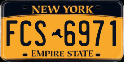 NY license plate FCS6971
