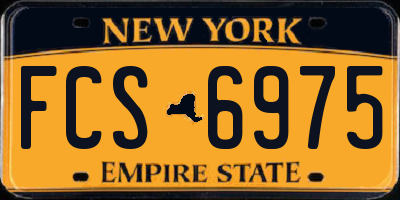 NY license plate FCS6975