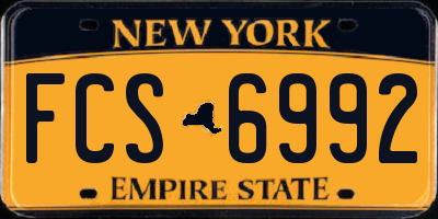 NY license plate FCS6992
