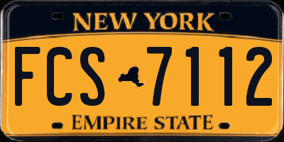 NY license plate FCS7112