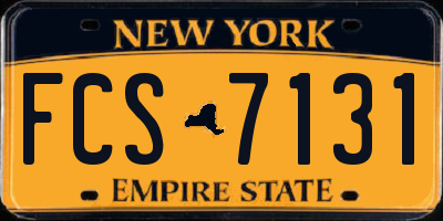 NY license plate FCS7131