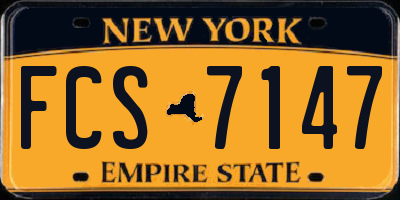 NY license plate FCS7147