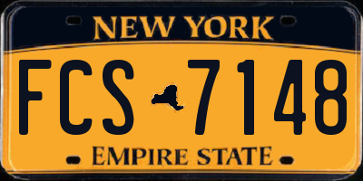NY license plate FCS7148