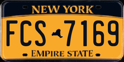 NY license plate FCS7169