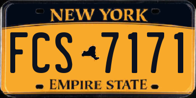 NY license plate FCS7171
