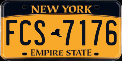 NY license plate FCS7176