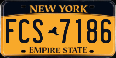 NY license plate FCS7186