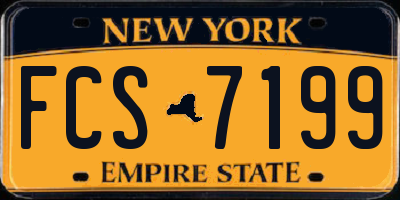 NY license plate FCS7199