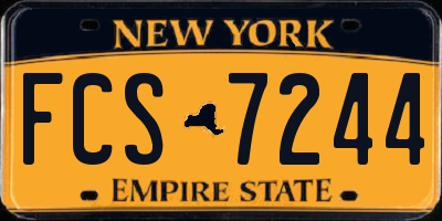 NY license plate FCS7244