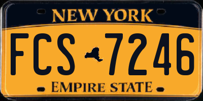 NY license plate FCS7246
