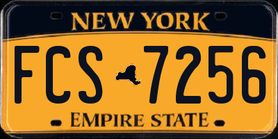 NY license plate FCS7256