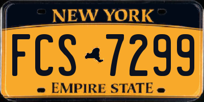 NY license plate FCS7299