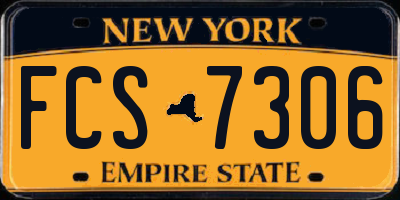 NY license plate FCS7306