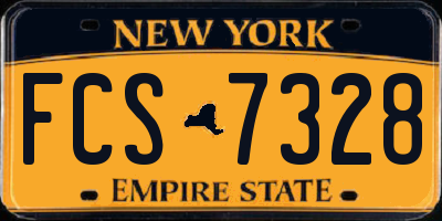 NY license plate FCS7328
