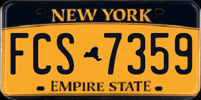 NY license plate FCS7359