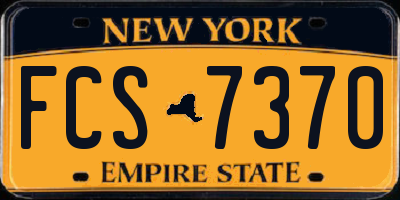 NY license plate FCS7370