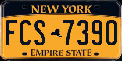 NY license plate FCS7390