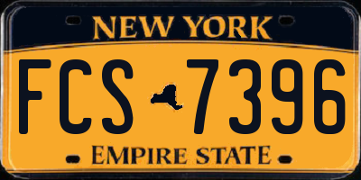NY license plate FCS7396