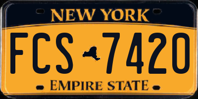 NY license plate FCS7420