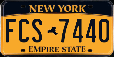 NY license plate FCS7440