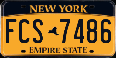 NY license plate FCS7486