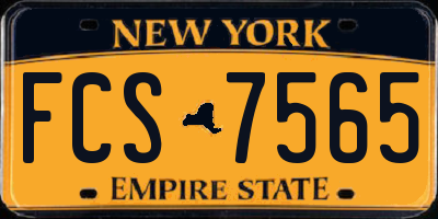 NY license plate FCS7565