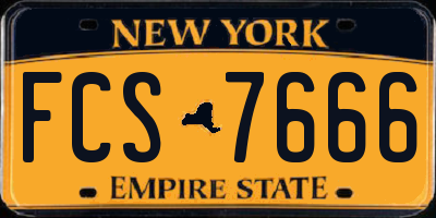 NY license plate FCS7666