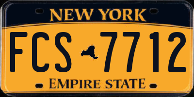 NY license plate FCS7712