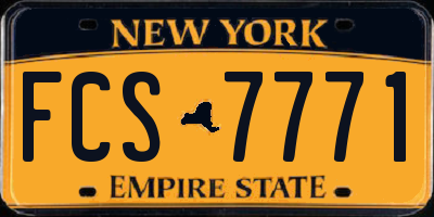 NY license plate FCS7771