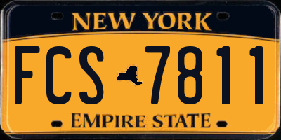 NY license plate FCS7811