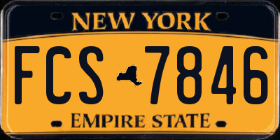NY license plate FCS7846