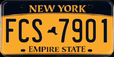 NY license plate FCS7901
