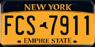 NY license plate FCS7911