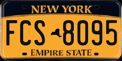 NY license plate FCS8095