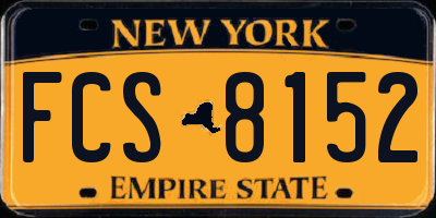 NY license plate FCS8152